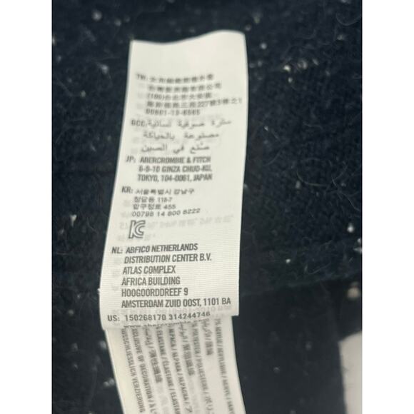 ABERCROMBIE & FITCH NUBBY KNIT DUSTER CARDIGAN SWEATER IN NAVY (Womens: Med) - Picture 11 of 15